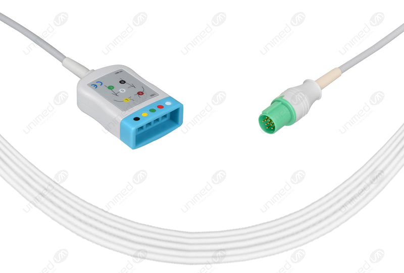 GE-Hellige Compatible ECG Trunk cable - IEC - 5 Leads/Datex 5-pin