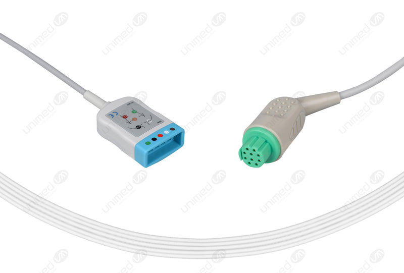 5 leads Datex Ohmeda Compatible ECG Trunk Cable