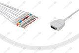 Burdick Compatible One Piece Reusable EKG Cable-012-0700-00 4mm Banana 