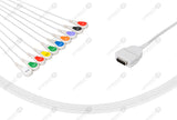 Burdick Compatible One Piece Reusable EKG Cable - AHA