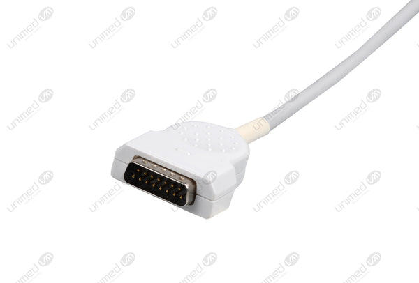 Marquette Compatible One Piece Reusable EKG Cable - AHA - Grabber