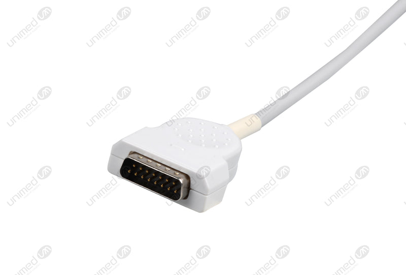 Marquette Compatible One Piece Reusable EKG Cable - AHA - Grabber