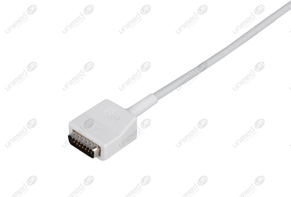 Nihon Kohden Compatible One Piece Reusable EKG Cable - AHA - 3mm Needle