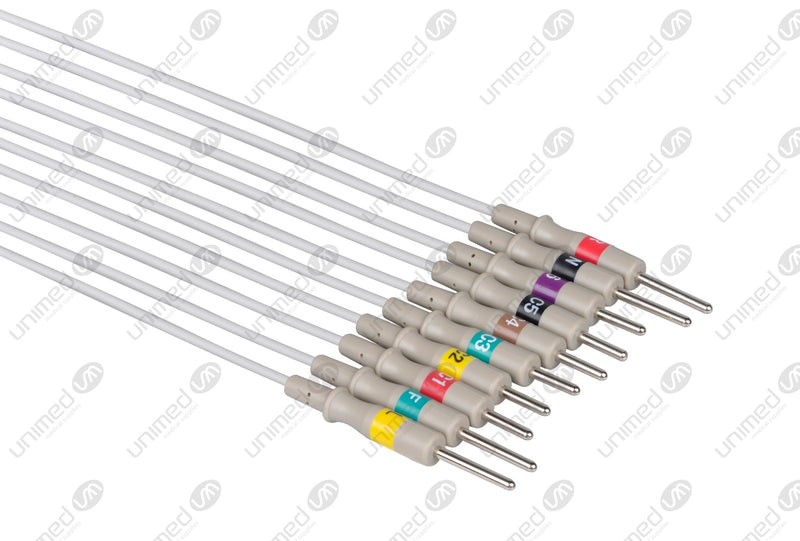 3mm Needle Nihon Kohden Compatible One Piece Reusable EKG Cable