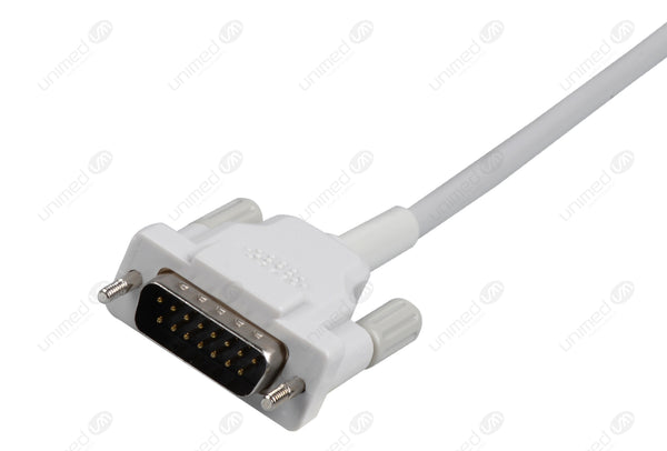 Schiller (Long Screw) Compatible One Piece Reusable EKG Cable - AHA - 4mm Banana