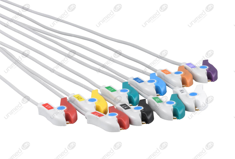 Grabber end AHA Code Quinton One Piece Reusable EKG Cable