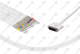 Edan Compatible One Piece Reusable EKG Cable - IEC - 3mm Needle