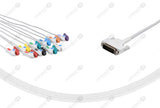 Edan Compatible One Piece Reusable EKG Cable - AHA