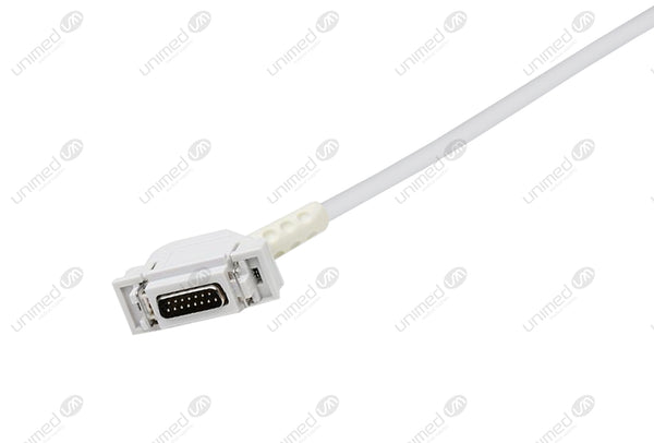 Hellige Compatible One Piece Reusable EKG Cable with Resistance - AHA - Grabber