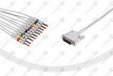 Philips Compatible One Piece Reusable EKG Cable - IEC - 4mm Banana