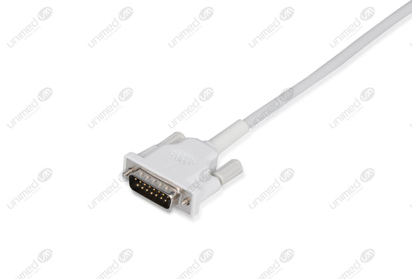 Philips Compatible One Piece Reusable EKG Cable - AHA - 4mm Banana