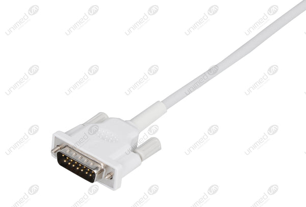 Philips Compatible One Piece Reusable EKG Cable - AHA - Snap