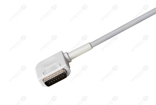 Kenz Compatible One Piece EKG Fixed Cable - AHA - 4mm Banana