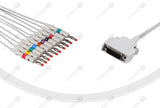 Mortara Compatible One Piece Reusable EKG Cable with Resistance - AHA - 4mm Banana