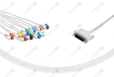 Schiller (Long Screw) Compatible One Piece Reusable EKG Cable-2.400116E Grabber 