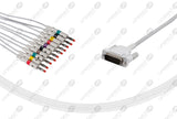 Schiller Compatible One Piece Reusable EKG Cable - IEC - 4mm Banana