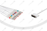 Schiller Compatible One Piece Reusable EKG Cable 4mm Banana 