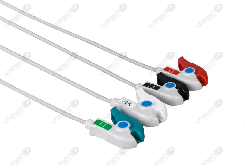 Fukuda Compatible Reusable ECG Lead Wire - AHA - 4 Leads Grabber