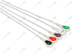 Fukuda Compatible Reusable ECG Lead Wire - AHA - 5 Leads Snap