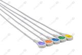 Philips Compatible Reusable ECG Lead Wire - AHA - 5 Leads (Chest Lead) Snap