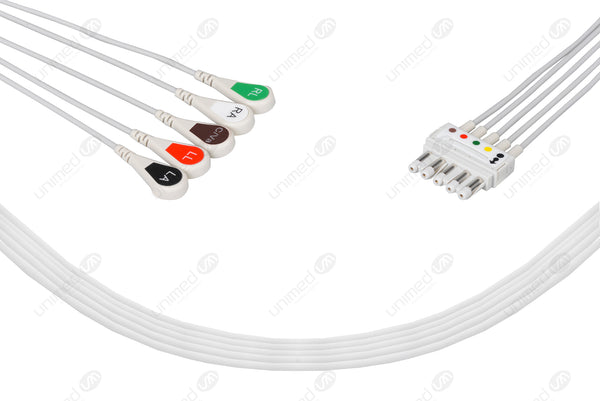 Spacelabs Compatible Reusable ECG Lead Wire for 700-0007-37