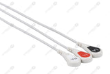 Philips Compatible ECG Telemetry cable - AHA - 3 Leads Snap