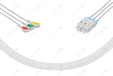 Nihon Kohden BR-019 Compatible Reusable ECG Lead Wire - IEC - 3 Leads Snap