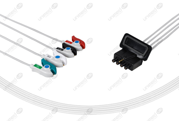Medtronic Compatible Reusable ECG Lead Wires 4 Leads Grabber