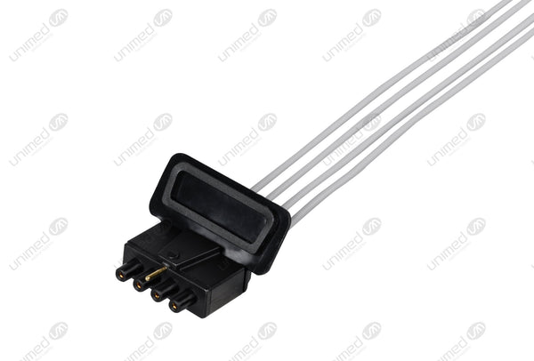 Medtronic Compatible Reusable ECG Lead Wire - AHA - 4 Leads Grabber