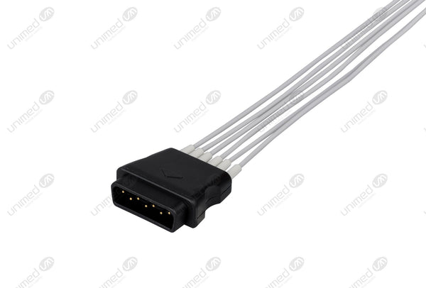 Medtronic Compatible Reusable ECG Lead Wire - AHA - 6 Leads Snap