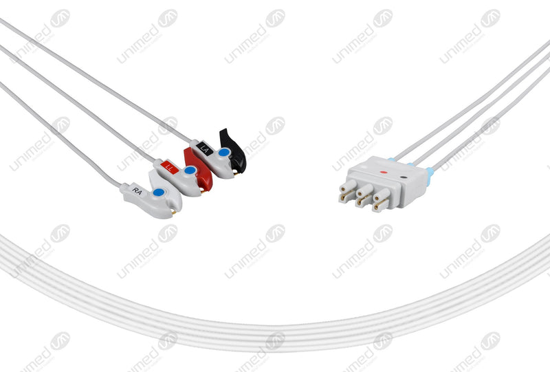 Mennen Compatible Reusable ECG Lead Wires 3 Leads Grabber