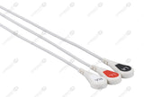 Mennen Compatible Reusable ECG Lead Wire - AHA - 3 Leads Snap