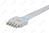 Mennen Compatible Reusable ECG Lead Wire - AHA - 5 Leads Snap