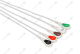 Mennen Compatible Reusable ECG Lead Wire - AHA - 5 Leads Snap