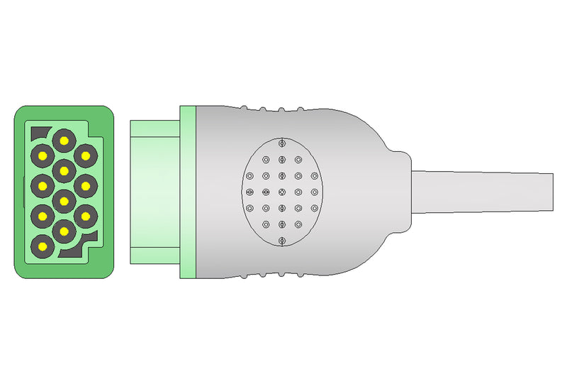 Marquette Compatible ECG Trunk cable - IEC - 10 Leads/Marquette 10-pin