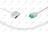 Marquette Compatible ECG Trunk cable with 10-pin for monitor connector and 10 lead for lead wire connector