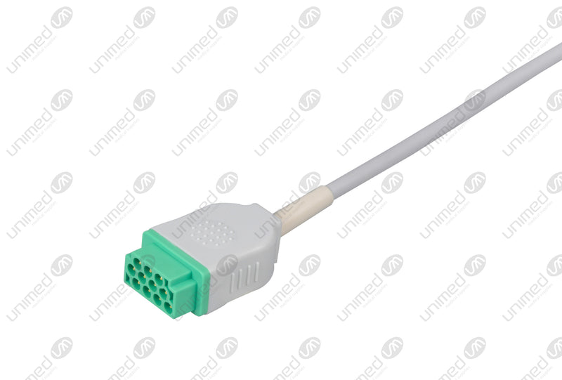 Marquette Compatible ECG Trunk cable 10-pin monitor end 