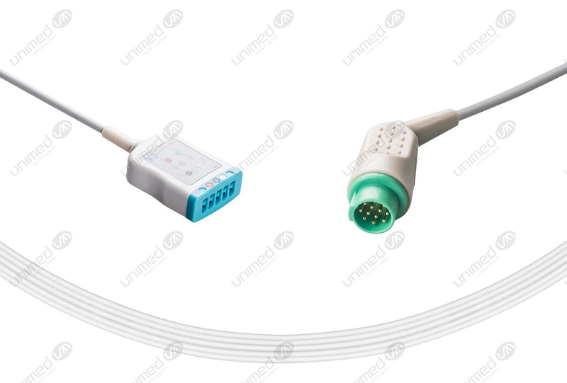 MECG Compatible ECG Trunk Cables 3 Leads,Marquette 5-pin(RA/LA/LL)