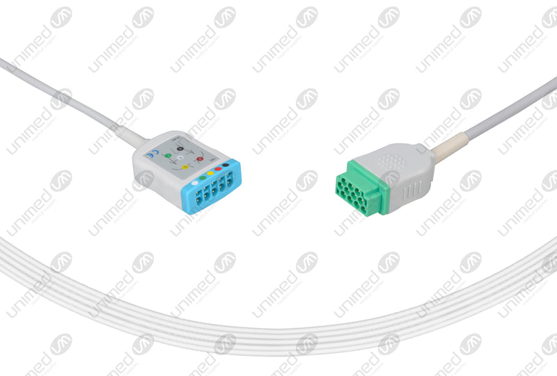 5-lead Marquette Compatible ECG Trunk cable with 11 pin for monitor 