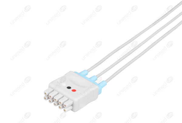 GE/Marquette Compatible Reusable ECG Lead Wires - AHA - 3 Leads Neonate Grabber