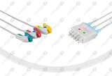 GE/Marquette Compatible Reusable ECG Lead Wire - IEC - 3 Leads Grabber