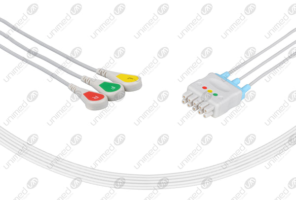 GE/Marquette Compatible Reusable ECG Lead Wire MQ3-90S-I