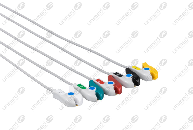 5 lead wire for GE patient monitors with grabber connector