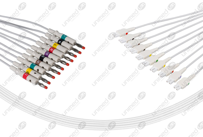 GE/Marquette Compatible EKG Lead Wire - IEC - 4mm Banana End