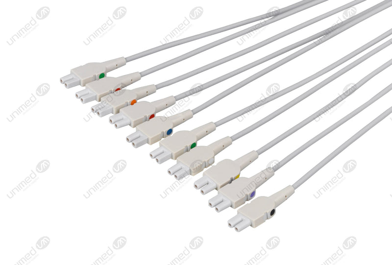 GE/Marquette Compatible EKG Lead Wire - AHA - 4mm Banana End