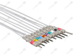 GE/Marquette Compatible Diagnostic ECG Cardiography shielded - AHA - 10 Leads 3mm Needle