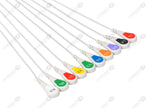 GE/Marquette Compatible Diagnostic ECG Cardiography shielded - AHA - 10 Leads Snap
