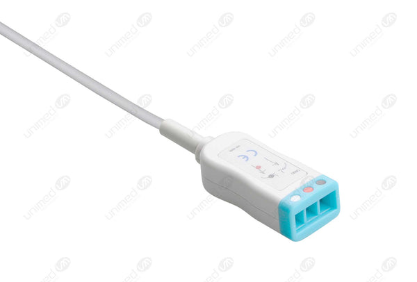 Draeger Compatible ECG Trunk cable - AHA - 3 Leads