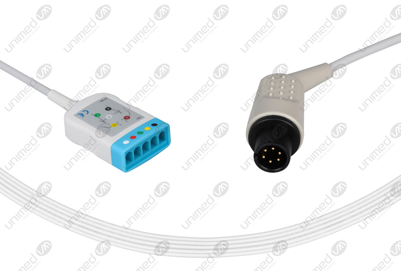 AAMI 6Pin Compatible ECG Trunk cable with IEC color coding