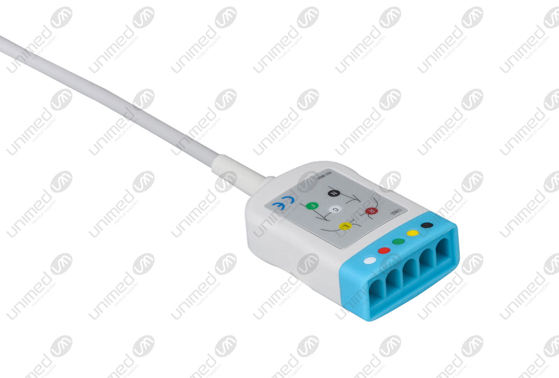 AAMI 6Pin Compatible ECG Trunk cable  with 5 Leads wire connector